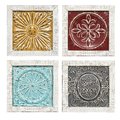 Home Roots Accent Tile Wall ArtMulticolor - Set of 4, 4PK 321131